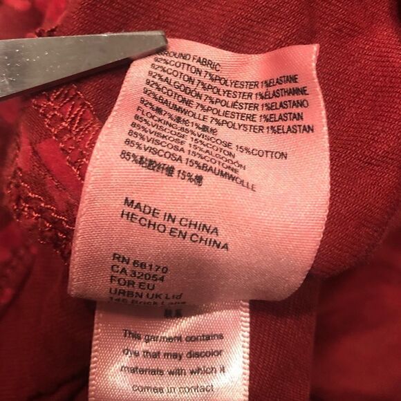 NWT ANTHROPOLOGIE Pilcro & The Letterpress High Rise Denim Flocked Leggings - Picture 10 of 16